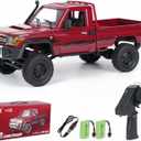 MN82S RC Rock Crawler, 2.4Ghz Toyota Remote Control Truck, 4WD 2 Speeds Switch RC Crawler Off-Road Pick-up with 2 Upgraded 1200mah Battery, 1/12 Scale Trucks (with Gift)