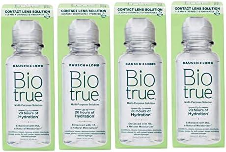 Biotrue Contact Solution, Multi-Purpose Lens Solution for Soft Lenses, Cleans, Disinfects, Removes Protein Build-Up, Dirt & Debris, Hydrates, Stores & Conditions Contacts, 2 Fl Oz (Pack of 1)