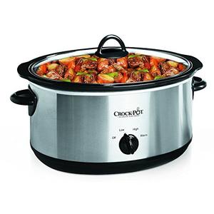Crock-Pot 7 Quart Oval Manual Slow Cooker, Stainless Steel (SCV700-S-BR), Versatile Cookware for Large Families or Entertaining