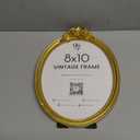 97 Decor Gold Oval Frame - Gold Vintage Picture Frames 8x10, Antique Ornate Frames 8 X 10 With Glass Front For Tabletop Photo Display And Wall Hanging, Golden Rose Frame 