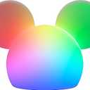 Disney Mickey Mouse Squishy Light, Color Changing, Night Light for Kids, USB Lamp, Battery Operated, Dimmable, Ideal for Bedroom, Playroom, Living Room, and More, 66944