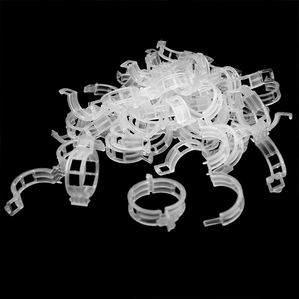 KINGLAKE Plant Support Garden Clips,Tomato Vine Clips,Tomato Trellis Clips 200 Pcs for Vine Vegetables Tomato to Grow Upright and Makes Plants Healthier (White)