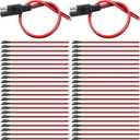 Frienda 8 Pack 14 Awg SAE Connectors Cable 1 Feet SAE Extension Cable Compatible with 2 Pin Single Plug Disconnect, Power Automotive Extension Connectors for Motorcycles, Cars, Solar Panels, Chargers