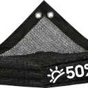 ShadeMart 50% Shade Cloth for Plant,Black 8 FT x 1 6FT Outdoor Shade Tarp, Shade Cover with Upgrade Grommets and Zip Ties,Netting Sunblock Net for Vegetables Flower Garden Greenhouse,We Custom Size