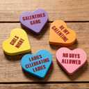 Galentines Day Decorations, 6PCS Galentines Day Decorations Wooden Heart Sign, Galentine's Day Wooden Table Signs for Tiered Tray, Table, Home, Mantel, Office, Be My Galentine, Valentines Day Decor