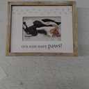 Malden International Designs 4x6 Our Kids Have Paws! Rustic Borders Picture Frame Our Kids Have Paws! Sentiment White MDF Wood Mat With Screenprinted Paw Prints Raised Rustic Brown Outer Wood Moulding