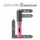 CALISTA GoGo Mini Heated Round Brush | Curl, De-Frizz, and Style Hair with the Mini 7 Styling Tool | Heats to 365F | Perfect for Travel | Dual Voltage | Compatible for Most Hair Types (Pink Petals)