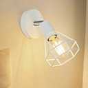 HiBay 1-Light Ceiling Track Lighting Fixture, Modern White Track Spot Light, Adjustable LED Spotlight Indoor for Kitchen, Bedside, E26 Base (Bulb Not Included)
