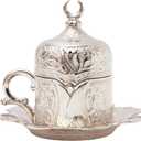 Silver Copper Coffee Pot 