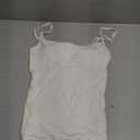 Womens Padded Cami Tank Tops Double Lined Spaghetti Strap Built in Bra Shirts Slim Fitted Basic Summer Cloth 2025 (Small, Cream White)