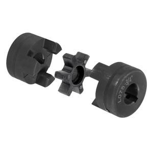 uxcell 3/4" to 7/8" L075 Flexible 3-Piece L-Jaw Coupling Coupler Set & Buna-N NBR Rubber Spider for Log Splitter Hybrid Equipment