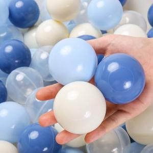 TRENDPLAY Plastic Balls for Ball Pits - Pack of 170 Hollow Balls- Safe and Exciting Playtime - Perfect for Baby Pools, Birthday Party Decoration (Navy)