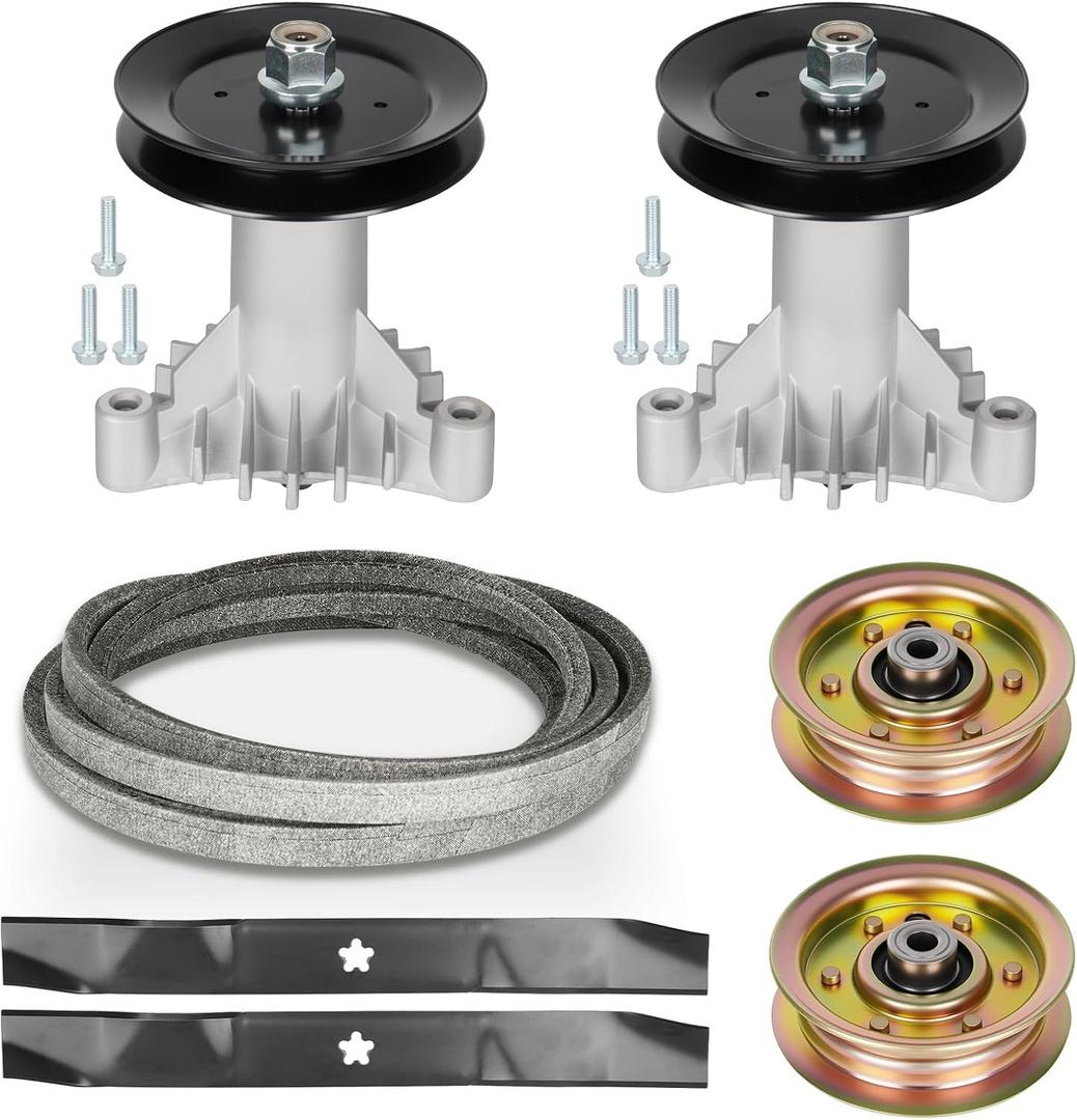 42 Inch Deck 130794 Spindle Rebuild Kit for Craftsman LT1000 LT2000 DLT3000 DYT4000, with 2 Spindles Assembly 532130794, 2 Idlers 173437, 2 Blades 134149, 1 Belt 144959