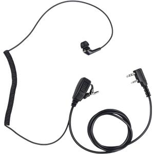 Two Way Radio Headset Ptt Mic Earpiece In Ear Earbud Piece for Baofeng uv5r uv 5r uv-5r for Kenwood for Retevis rt21 rt22 2 Pin Walkie Talkie(Wired,Black)