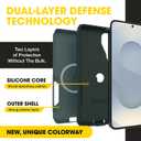 OtterBox Galaxy S26 Plus Bundle: Commuter Case & Screen Protector - Green | Magnetic Fast Charge Case - Dual Layer - Slim & Tough - Easy Install Kit - Shatter & Scrath Resistent - 360 Protection Bundle