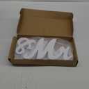 Mr & Mrs Sign for Wedding Table, Large Mr and Miss Wooden Letters, Party Decoration Head Table Wedding Wood Letter, Just Married Sign Anniversary Party Valentine's Day Decor (white)