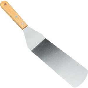 Long Metal Spatula, Thick Stainless Steel Grill Spatula with Wood Handle, Spatula Hamburger Turner Scraper, Pancake Flipper, Great for BBQ Grill and Flat Top Griddle (14-Inch)
