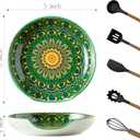 Miamolo Spoon Rest for Stove Top, Bohemian Coffee Bar, Countertop Decor | Ceramic Spoon Holder, Boho Design, Spacious Surface for Utensils, Dishwasher Safe, Farmhouse Home DCor, Housewarming Gift