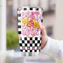 2 x Tumblers Women Cups Checkered Coffee Mama Funny Day For Mothers Modern Simple Simply Handle, Mom Nutrition Facts, Tumbler 20 Oz With Lid And Straw, Best Mom Ever Gifts