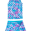 Little Girls' Summer Swimwear Two Piece Boyshort Tankini Kids Swimsuit 4XL Kids