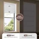 Allesin zen No Drill Cordless Roman Shades 31" x 48" Grayish White, 100% Blackout Linen Fabric Window Blinds, Thermal Insulated Room Darkening for Bedroom, Safe for Kids & Pets
