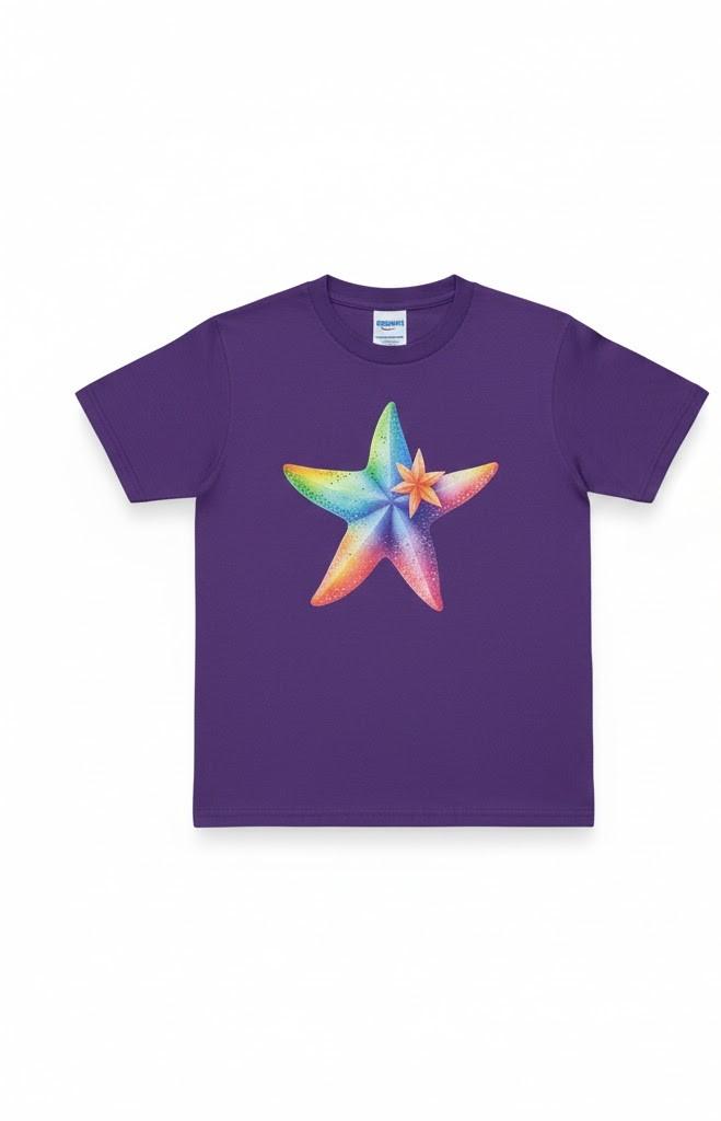 Starfish Costume Adult Women Children Starfish T-Shirt, Small, Purple 