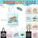 12 Pcs Speech Pathologist Gifts for Women Speech Language Therapy Gifts SLP Canvas Tote Bags Reusable Grocery Shopping Bag for Pathologist Therapist Coworkers Party Favors Supply