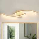 31.5 inch Modern Bathroom Vanity Light Gold Lights Fixtures Dimmable 5CCT Led Bathroom Light Fixture Over Mirror Modern Wall lamp for Cabinet Hallway