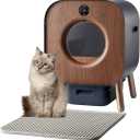 Self Cleaning Cat Litter Box, Automatic Cat Litter Box with APP Control, TUV Ten-fold Safety Protection, Odor-Free Waste Disposal Includes Mat & Waste Bags