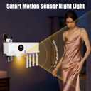 Toothbrush Holder Cleaner, Smart Automatic Toothbrush & White Hair Dryer Holder, Sensor Light, Touch Screen Timer, Bathroom Wall Accessories Organizer