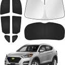 Sunshades for Hyundai Tucson 2016-2021 Accessories Windshield Sun Shade Side Rear Window Shade Cover Sun Visor Shield Privacy Protection Keep Vehicle Cool Black 8PCS