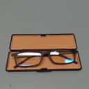 EYEGUARD Thin Lightweight Blue Light Reading Glasses with Portable Case Slim Mini Pocket Compact Small Readers for Women Men