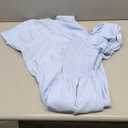 PRETTYGARDEN Women's Casual Summer Midi Dress Puffy Short Sleeve Square Neck Smocked Tiered Ruffle Dresses (Light Blue), S