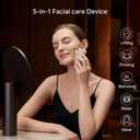 ZDEER LED Red Light Therapy for Face & Neck Massager Facial Care Device Electric Gua Sha Brass Tool with Heat & Vibration for Firming, Sculpting & Skincare, Pink