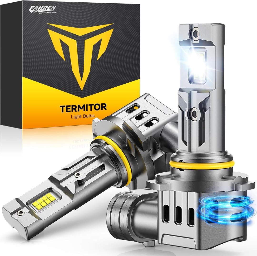 FAHREN 9006 HB4 Led Bulbs , Epic Night Visibility, Powered by 2025 Pro Core (16 Chips Inside), Brightest Light Bulb, 90000Hrs Lifespan, CANBUS Ready, Plug & Play HID, Pack of 2