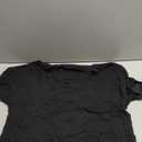 LYANER Women's Sheer Mesh Short Sleeve Cover Ups Round Neck See Through Sexy Blouse Shirt Top Solid Black, X-Large