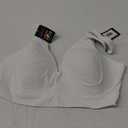 Bali Women's Wireless Bra, Comfort Revolution Modern Seamless Bra, Flex-to-fit Wirefree Bra (Large, White)