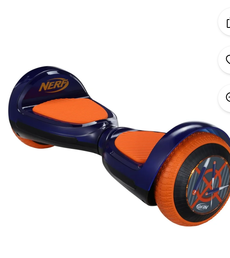 Nerf Hoverboard with Light Up Wheels, Blue and Orange