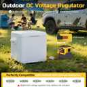 300W Voltage Regulator Compatible with Dewalt 20V Battery, Converter 2-30V Output, PD3.1 140W Type-C, 15W Wireless Magnetic, 18W Type-A Charging, XT60 and Cigarette Lighter Socket DIY Output