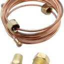 1 Set SHLPDFM Mechanical Oil Pressure Gauge 72" Inch 6 Feet Length AG96 82553-F Copper Line Tubing Install Kit with Fitting