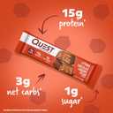 Quest Nutrition Crispy Chocolate Caramel Pecan Hero Protein Bar, 15g Protein, 1g Sugar, 3g Net Carb, Gluten Free Protein Snack, Keto Friendly, 4 Count (2.12 Ounce (Pack of 4))