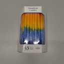 Dripless Hanukkah Candles Deluxe Sunburst Tri Colored Hand Decorated Hanukkah Candles 45 Count for All 8 Nights of Hanukkah 1-Hour Burn Time