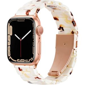 Lightweight Resin Band For Apple Watch Series 11 10 9 8 7 6 5 4 3 2 1 SE 3 2 Ultra 3 2, Fashion Adjustable Replacement Strap for iWatch Bands 38mm 40mm 41mm 42mm for Women Men