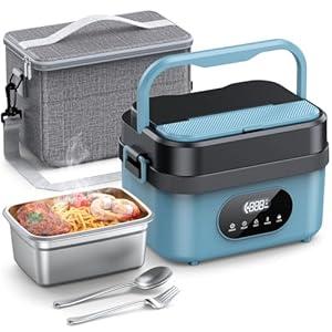 Cordless Electric Lunch Box for Adults, Rechargeable Portable Self-Heating Lunch Box Food Warmer