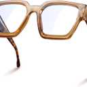 livho Oversized 99% Blue Light Glasses for Woman - Rectangle Fashion Glasses for Computer, Chic Preppy Frame - Anti Eyestrain