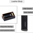 Butane Torch Lighter Leather Body 2 Pack Single Jet Flame Windproof Gift Box (red+Black)