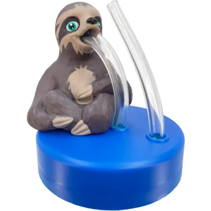 Kids Sippy Cup Topper Lid Sloth Sip Buddy Toy Lid for Kids