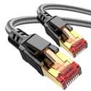 Cat 8 Ethernet Cable 30 ft, 40Gbps 2000Mhz High Speed Gigabit LAN Internet Cables,RJ45 Patch Cord Braided Round S/FTP Network Cable,for Smart Home,Office,Gaming,Modem, Router
