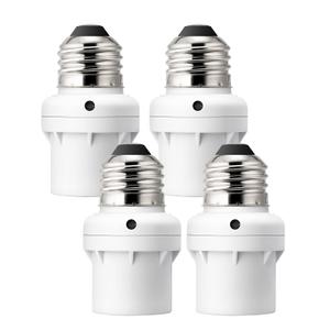 DEWENWILS Light Sensor Socket, Dusk to Dawn Sensor Socket, Light Bulb Socket for Light Fixtures, Compatible with Incandescent/CFL/LED/Halogen Bulbs, 4 Pack, ETL Listed