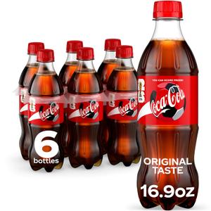 Coca-Cola Soda Soft Drinks, 16.9 fl oz Bottles, 6 Pack - Classic Cola Soft Drink Pack BBD:

Feb 2, 2026